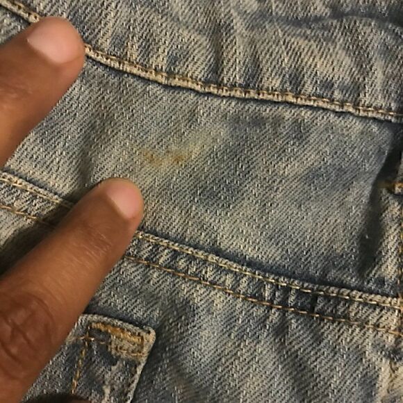 American Eagle Light Wash Crochet Jean Whisker Denim Shorts 8 - Picture 4 of 7